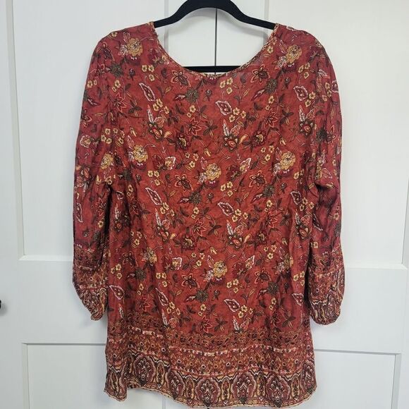 DressBarn established 1962 woman long sleeve floral blouse, 1X - Picture 2 of 9